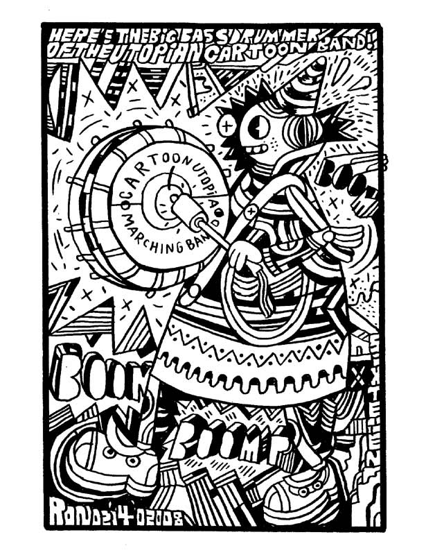 "ENTER THE CARTOON UTOPIA #16" is copyright ©2008 by Ron Regé, Jr..  All rights reserved.  Reproduction prohibited.