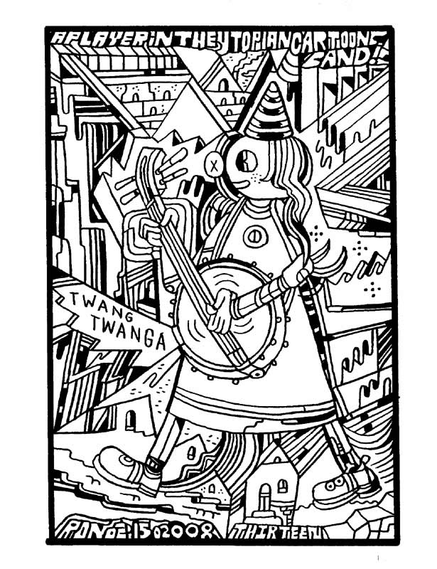 "ENTER THE CARTOON UTOPIA #13" is copyright ©2008 by Ron Regé, Jr..  All rights reserved.  Reproduction prohibited.