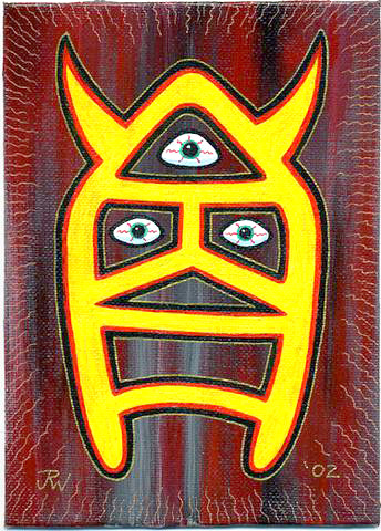 "Tres Ojos (painting)" is copyright ©2008 by J.R. Williams.  All rights reserved.  Reproduction prohibited.