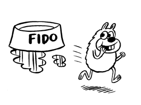 "Nickelodeon Illo- Fido" is copyright &copy;2008 by Johnny Ryan.  All rights reserved.  Reproduction prohibited.