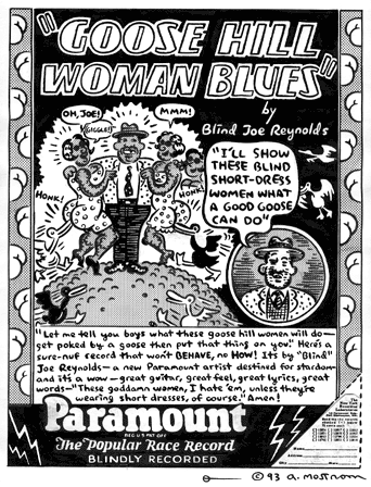 "Goose Hill Woman Blues" is copyright ©2008 by Tony Mostrom.  All rights reserved.  Reproduction prohibited.