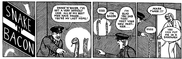 "Snake 'n' Bacon's new partner" is copyright ©2008 by M. Kupperman.  All rights reserved.  Reproduction prohibited.