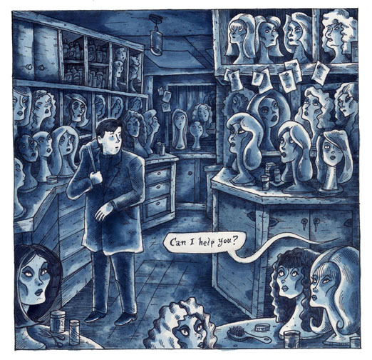 "DELPHINE #1  - Page 6, splash panel" is copyright ©2008 by Richard Sala.  All rights reserved.  Reproduction prohibited.