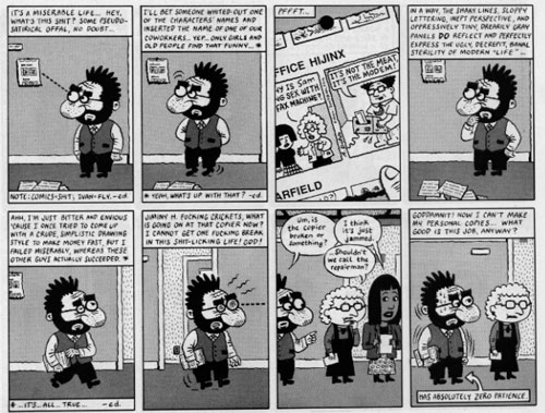 "SCHIZO # 3, page 14 (top half)" is copyright &copy;2008 by Ivan Brunetti.  All rights reserved.  Reproduction prohibited.
