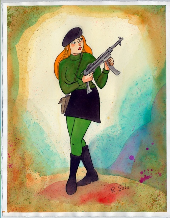 "Violent Girls 9 - Ruthless Commando" is copyright ©2008 by Richard Sala.  All rights reserved.  Reproduction prohibited.