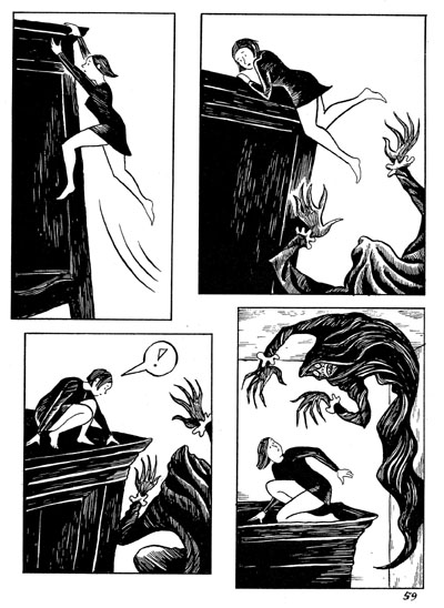 "Peculia & the Groon Grove Vampires p.59" is copyright ©2008 by Richard Sala.  All rights reserved.  Reproduction prohibited.