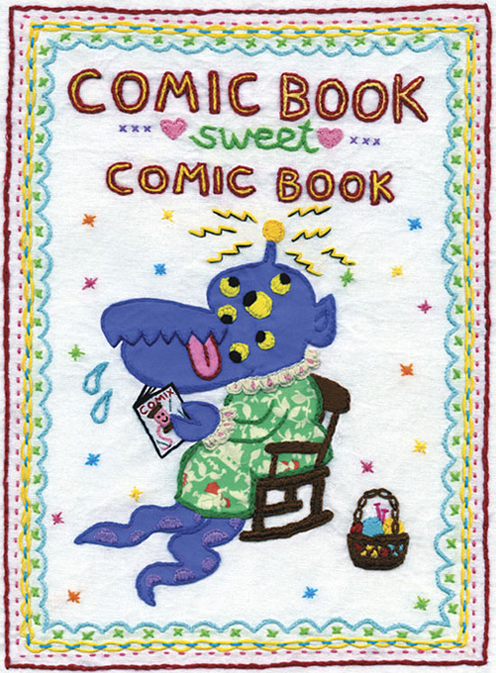 "Embroidered Comic Book Cover - Nickelodeon Mag" is copyright &copy;2008 by Johnny Ryan.  All rights reserved.  Reproduction prohibited.