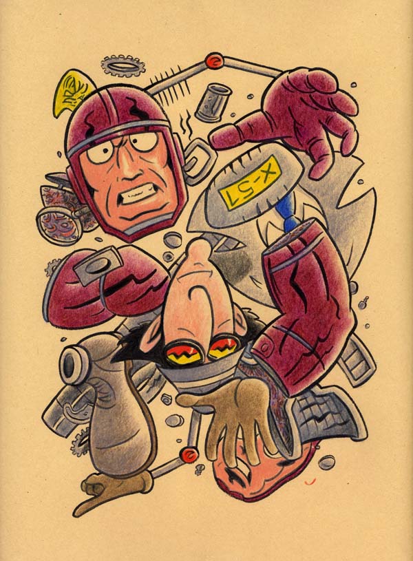 "CARTOON JUMBLE! MACHINE MAN & INSPECTOR GADGET" is copyright ©2008 by Jeremy Eaton.  All rights reserved.  Reproduction prohibited.