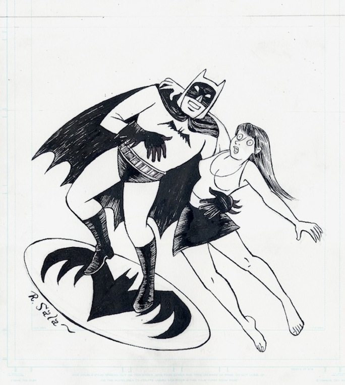 "BATMAN and his amazing flying disc" is copyright ©2008 by Richard Sala.  All rights reserved.  Reproduction prohibited.