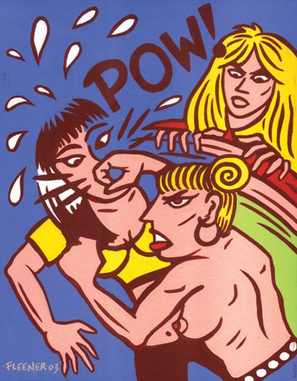 "Acrylic Painting - POW!" is copyright ©2008 by Mary Fleener.  All rights reserved.  Reproduction prohibited.