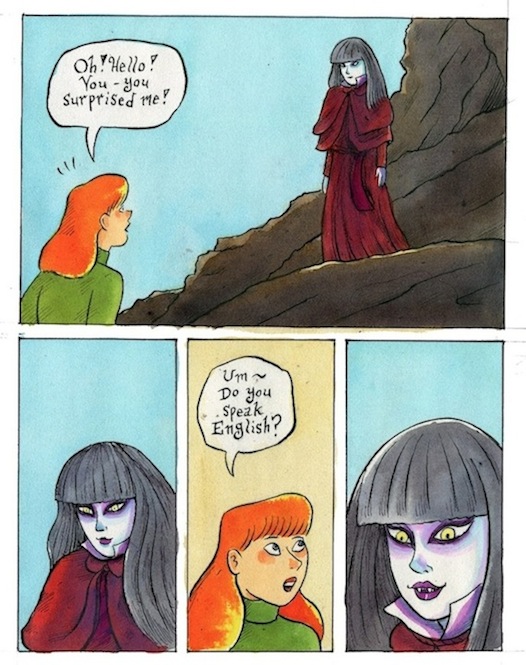 "Bloody Cardinal 2 - House of the Blue Dwarf - p.54" is copyright ©2008 by Richard Sala.  All rights reserved.  Reproduction prohibited.