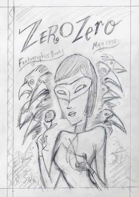 "Zero Zero Cover - Preliminary Pencil Art" is copyright ©2008 by Richard Sala.  All rights reserved.  Reproduction prohibited.