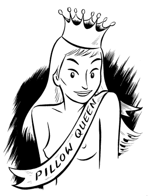 "Pillow Queen" is copyright ©2008 by Colleen Coover.  All rights reserved.  Reproduction prohibited.