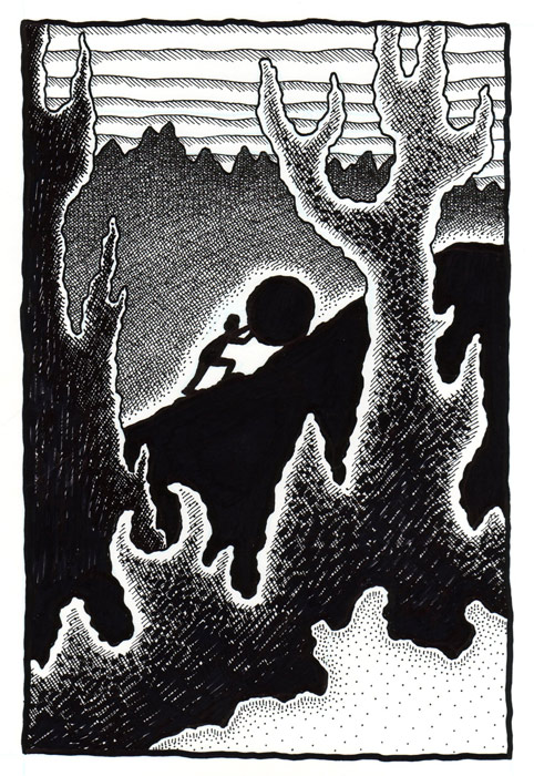 "Skinboy "Sisyphus..." (Dark Horse), pan." is copyright ©2008 by J.R. Williams.  All rights reserved.  Reproduction prohibited.