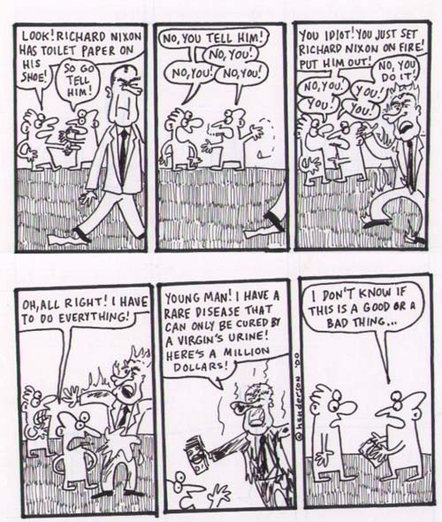 "Nixons on Fire" is copyright ©2008 by Sam Henderson.  All rights reserved.  Reproduction prohibited.