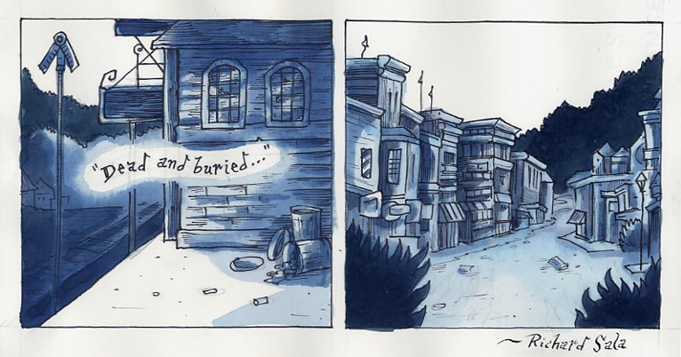 "DELPHINE 4 - page 27 - tier 1" is copyright ©2008 by Richard Sala.  All rights reserved.  Reproduction prohibited.