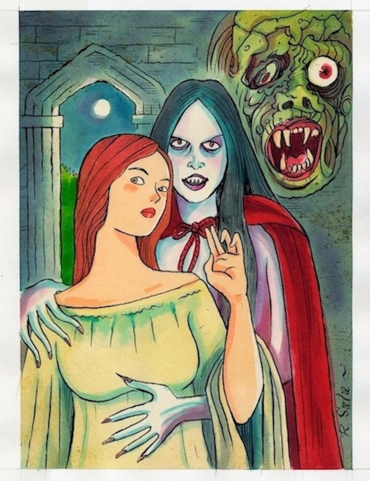"Vampyre Lovers" is copyright ©2008 by Richard Sala.  All rights reserved.  Reproduction prohibited.