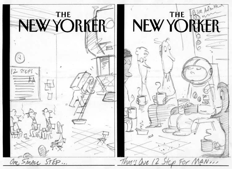 "New Yorker Cover Sketches (2 for 1)" is copyright ©2008 by Bob Staake.  All rights reserved.  Reproduction prohibited.