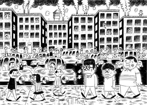 "Spectator Magazine Illo" is copyright &copy;2008 by Johnny Ryan.  All rights reserved.  Reproduction prohibited.