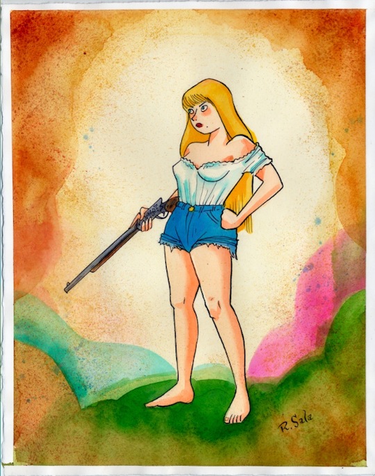 "Violent Girls 14 - Ornery Swamp Girl" is copyright ©2008 by Richard Sala.  All rights reserved.  Reproduction prohibited.