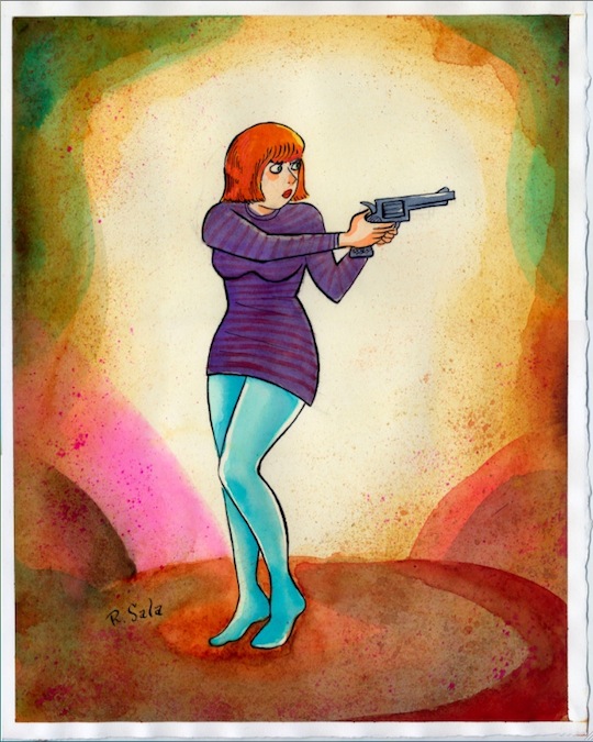 "Violent Girls 15 - Vengeful Ex-Girlfriend" is copyright ©2008 by Richard Sala.  All rights reserved.  Reproduction prohibited.