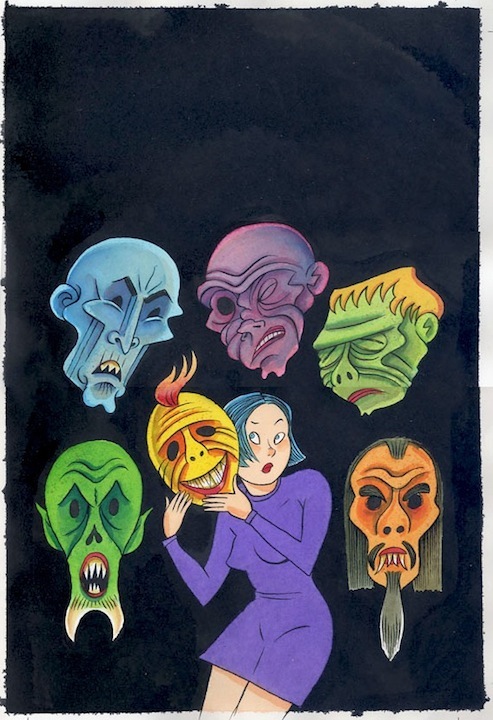 "Evil Eye #10 - Front Cover" is copyright ©2008 by Richard Sala.  All rights reserved.  Reproduction prohibited.