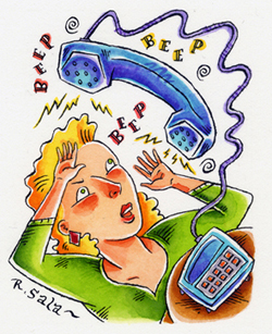 "Phone Fear" is copyright ©2008 by Richard Sala.  All rights reserved.  Reproduction prohibited.