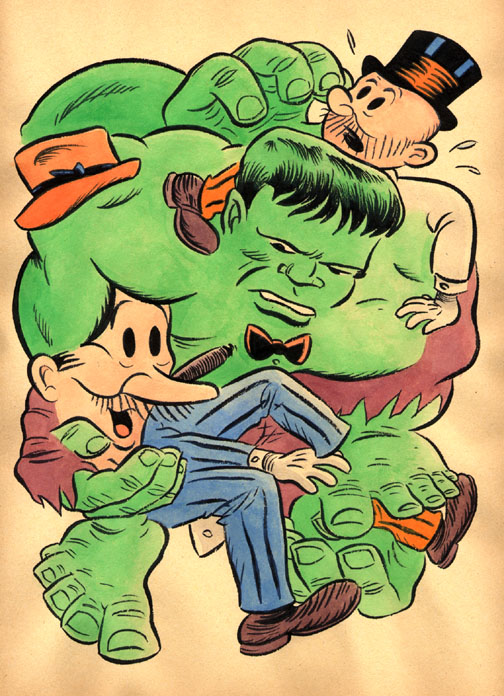 "*CARTOON JUMBLE -HULK AND MUTT & JEFF" is copyright ©2008 by Jeremy Eaton.  All rights reserved.  Reproduction prohibited.
