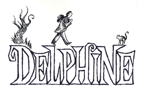 "Delphine 1 - Title Page" is copyright ©2008 by Richard Sala.  All rights reserved.  Reproduction prohibited.