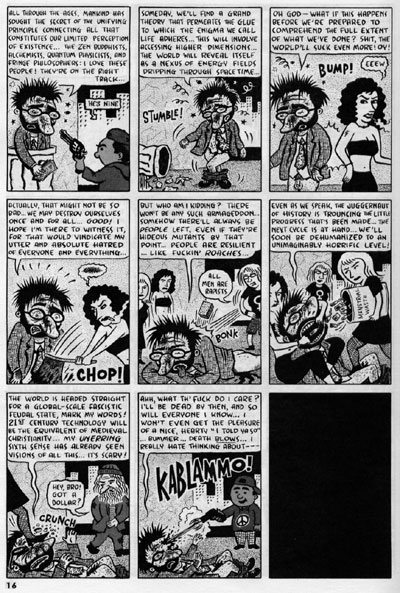 "SCHIZO # 1, page 16" is copyright &copy;2008 by Ivan Brunetti.  All rights reserved.  Reproduction prohibited.