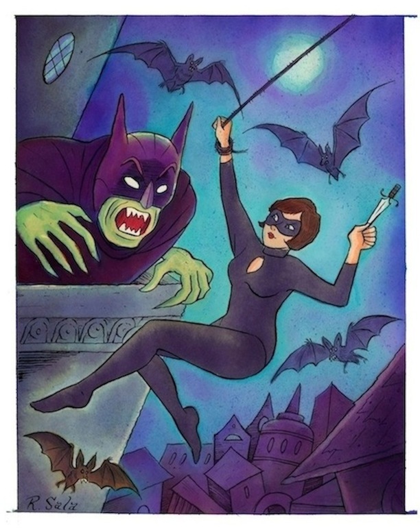 "CAT BURGLAR X - Killing The Bat King" is copyright ©2008 by Richard Sala.  All rights reserved.  Reproduction prohibited.