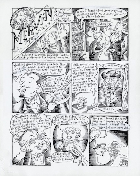 "Mervin the Magnificent - ep.2, pg. 1" is copyright ©2008 by Richard Sala.  All rights reserved.  Reproduction prohibited.
