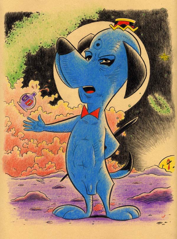 "CARTOON JUMBLE- HUCKLEBERRY HOUND & DR. MANHATTAN" is copyright ©2008 by Jeremy Eaton.  All rights reserved.  Reproduction prohibited.