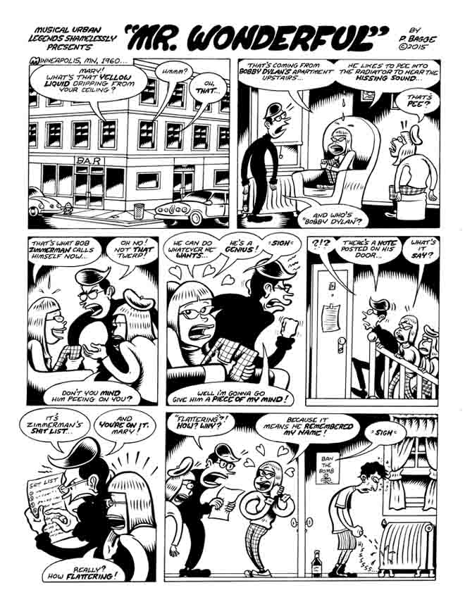 "MUL Dylan Strip" is copyright ©2008 by Peter Bagge.  All rights reserved.  Reproduction prohibited.