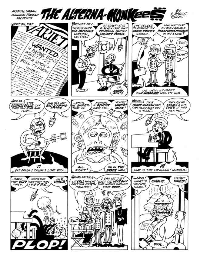 "MUL - The Alterna-Monkees" is copyright ©2008 by Peter Bagge.  All rights reserved.  Reproduction prohibited.