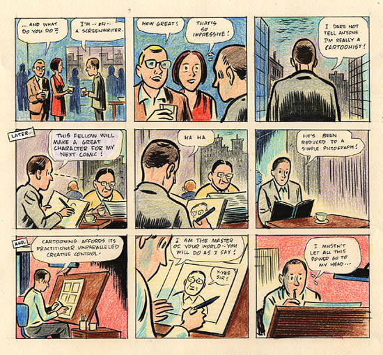 "Color sketch for profile from The New Yorker" is copyright ©2008 by Daniel Clowes.  All rights reserved.  Reproduction prohibited.