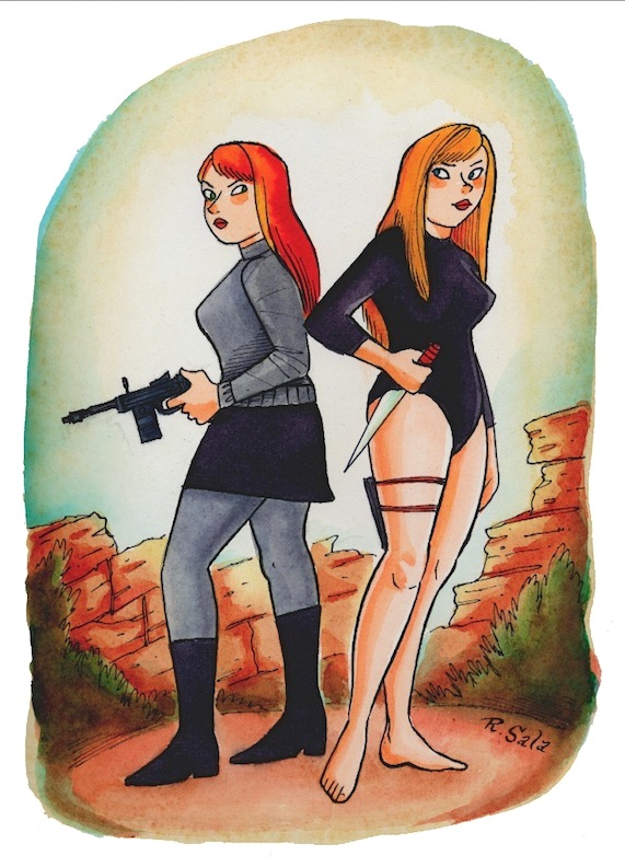 "Spy Girls" is copyright ©2008 by Richard Sala.  All rights reserved.  Reproduction prohibited.