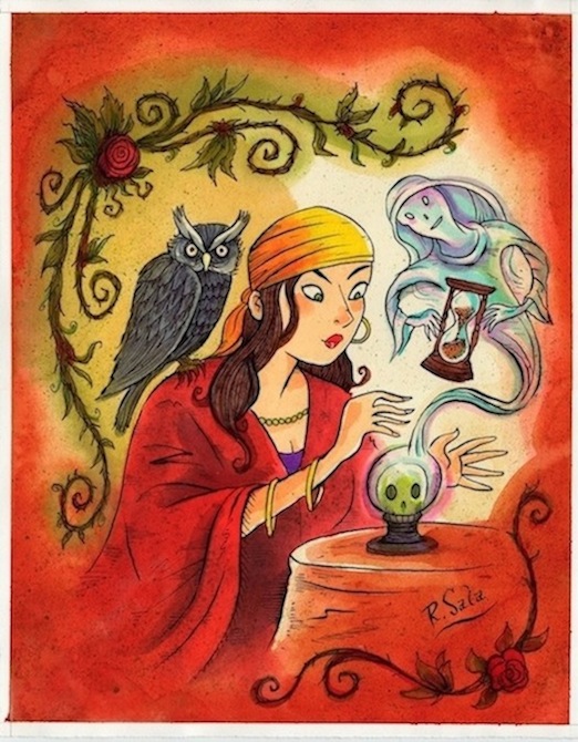 "The Fortune Teller" is copyright ©2008 by Richard Sala.  All rights reserved.  Reproduction prohibited.