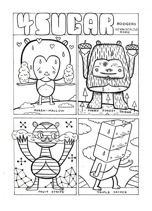 "Four Sugar Boogers comic page" is copyright ©2008 by Kevin Scalzo.  All rights reserved.  Reproduction prohibited.