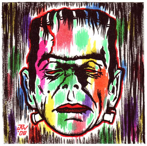 "Rainbow Frankenstein" is copyright ©2008 by J.R. Williams.  All rights reserved.  Reproduction prohibited.