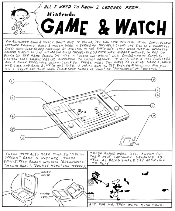 "Game & Watch (pg.1)" is copyright ©2008 by Martin Cendreda.  All rights reserved.  Reproduction prohibited.