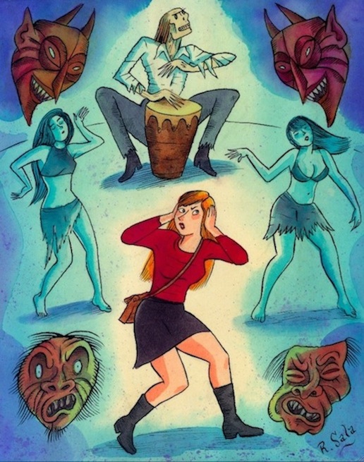 "The Devil's Drum" is copyright ©2008 by Richard Sala.  All rights reserved.  Reproduction prohibited.