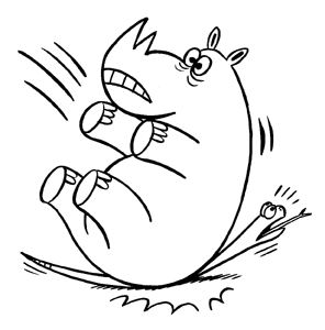 "Nickelodeon Illo- Rhino & Snake" is copyright &copy;2008 by Johnny Ryan.  All rights reserved.  Reproduction prohibited.