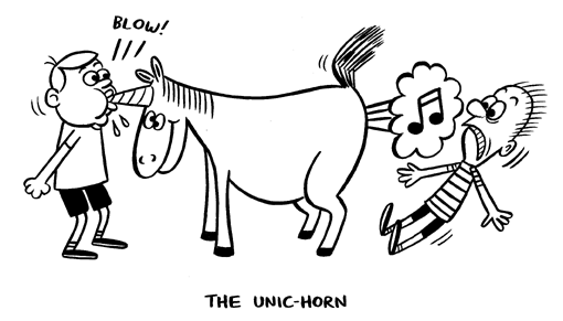 "Nickelodeon Gag-Unichorn" is copyright &copy;2008 by Johnny Ryan.  All rights reserved.  Reproduction prohibited.