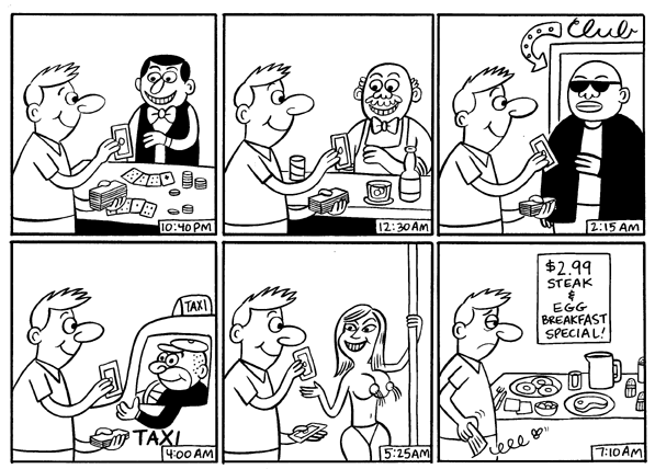 "Las Vegas Weekly- A Night Out" is copyright &copy;2008 by Johnny Ryan.  All rights reserved.  Reproduction prohibited.