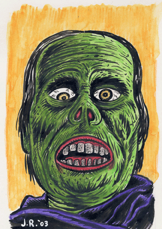 "Lon Chaney Watercolor" is copyright &copy;2008 by Johnny Ryan.  All rights reserved.  Reproduction prohibited.