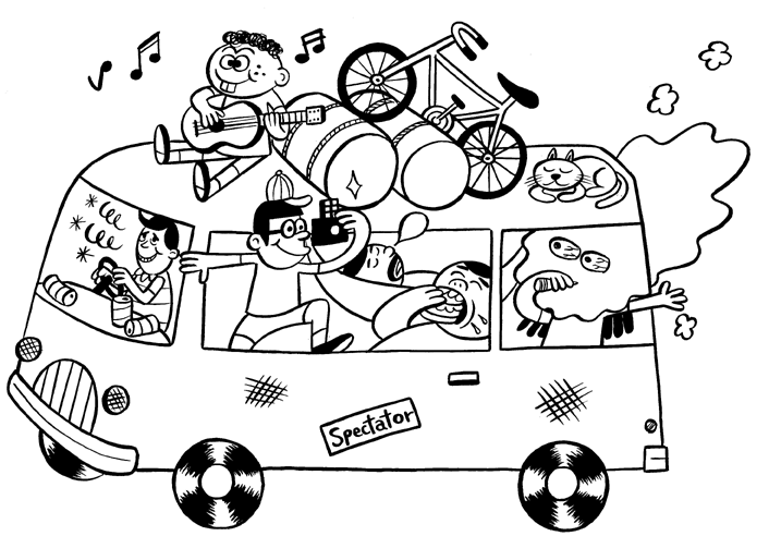 "Spectator Magazine-Road Trip" is copyright &copy;2008 by Johnny Ryan.  All rights reserved.  Reproduction prohibited.