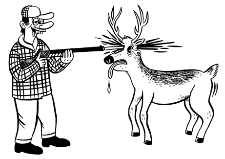 "VICE UK-Deer Hunter" is copyright &copy;2008 by Johnny Ryan.  All rights reserved.  Reproduction prohibited.
