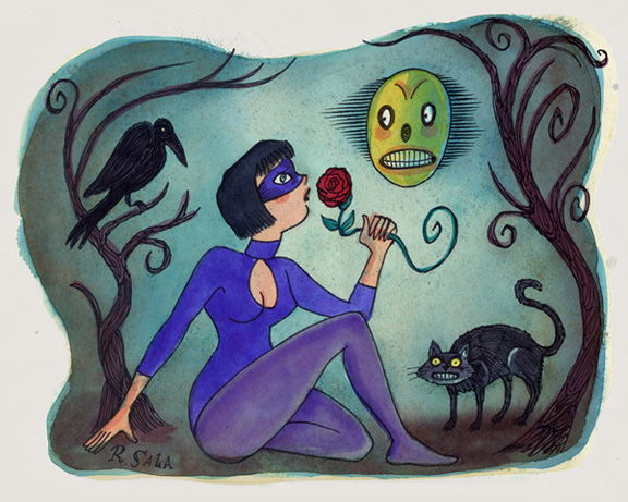 "The Thief" is copyright ©2008 by Richard Sala.  All rights reserved.  Reproduction prohibited.