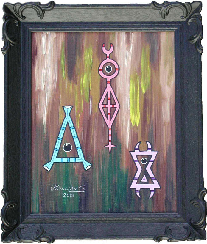 ""Alchemical Trio" (painting)" is copyright ©2008 by J.R. Williams.  All rights reserved.  Reproduction prohibited.